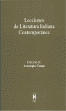 LECCIONES DE LITERATURA ITALANA CONTEMPORÁNEA