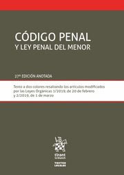 CÓDIGO PENAL Y LEY PENAL DEL MENOR  27ª EDICIÓN