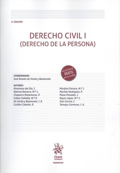 DERECHO CIVIL I 4º ED DERECHO DE LA PERSONA