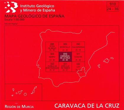 MAPA GEOLÓGICO DE ESPAÑA ESCALA 1:50.000. EDICIÓN DIGITAL. CARAVACA DE LA CRUZ,
