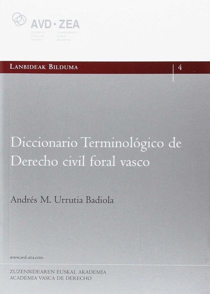 DICCIONARIO TERMINOLÓGICO DE DERECHO CIVIL VASCO