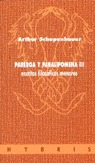 PAREJA Y PARALIPOMENA III ESCRITOS FILOSOFICOS MENORES