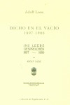 DICHO EN EL VACÍO (1897-1900)