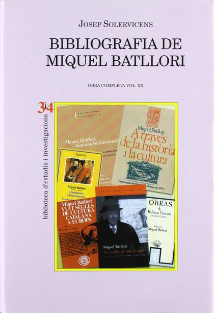 BIBLIOGRAFIA DE MIQUEL BATLLORI