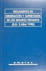REGLAMENTO DE ORDENACIÓN Y SUPERVISIÓN DE LOS SEGUROS PRIVADOS (R.D. 2.486/1998)