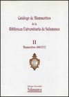 CATALOGO DE MANUSCRITOS DE LA B.U. SALAMANCA II 1680-2777