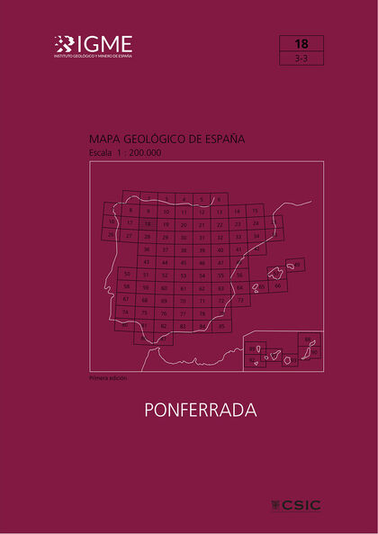 MAPA GEOLÓGICO DE ESPAÑA, ESCALA 1:200.000 : PONFERRADA, HOJA 18, 3-3