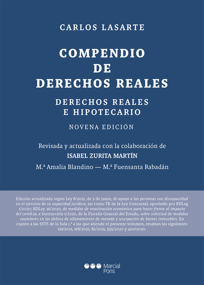 COMPENDIO DE DERECHOS REALES. DERECHOS REALES E HIPOTECARIOS. 9ª ED.