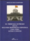 EL TRIBUNAL SUPREMO EN LA SEGUNDA REPÚBLICA ESPAÑOLA. 1931-1936. LEYES Y JUECES
