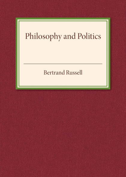 PHILOSOPHY AND POLITICS