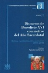 DISCURSO DE BENEDICTO XVI CON MOTIVO DEL AÑO SACERDOTAL