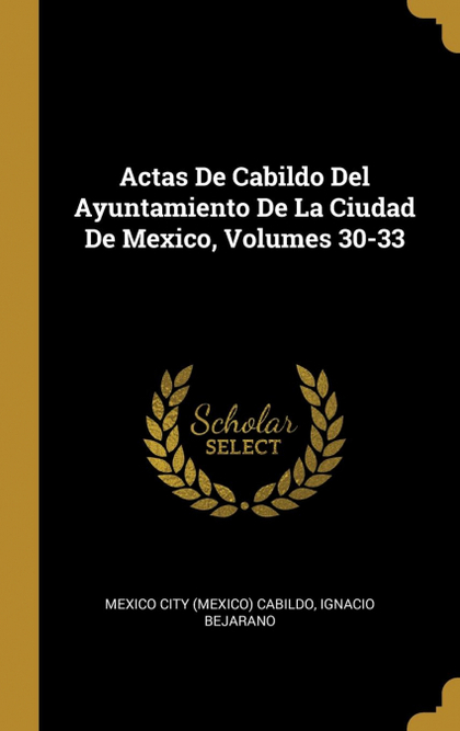 ACTAS DE CABILDO DEL AYUNTAMIENTO DE LA CIUDAD DE MEXICO, VOLUMES 30-33