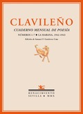 CLAVILEÑO : CUADERNO MENSUAL DE POESÍA, NÚMEROS 1-7, LA HABANA 1942-1943