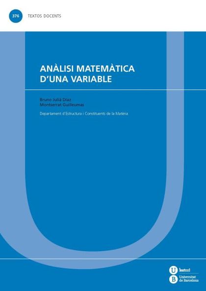 ANÀLISI MATEMÀTICA D'UNA VARIABLE