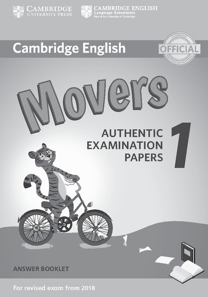CAMBRIDGE ENGLISH YOUNG LEARNERS 1 FOR REVISED EXAM FROM 2018 MOVERS ANSWER BOOK