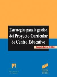 ESTRATEGIAS GESTION PROYECTO CURRICULAR CENTRO EDUCATIVO