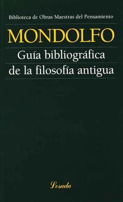 GUIA BIBLIOGRAFICA DE LA FILOSOFIA ANTIG