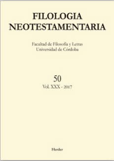 FILOLOGIA NEOTESTAMENTARIA Nº 50. VOL XXXI - 2018