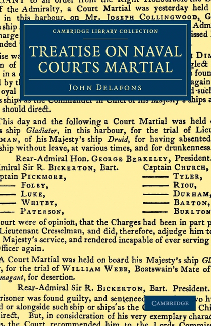 TREATISE ON NAVAL COURTS MARTIAL
