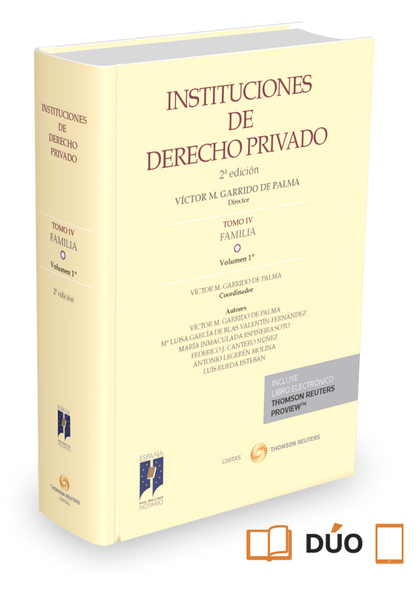 INSTITUCIONES DE DERECHO PRIVADO. TOMO IV FAMILIA. VOLUMEN 1º (PAPEL + E-BOOK)