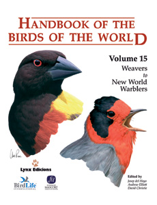 HANDBOOK OF THE BIRDS OF THE WORLD V.15 : WEAVERS TO NEW WORLD WARBLES