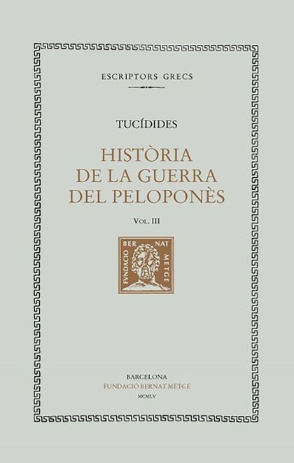 HISTÒRIA DE LA GUERRA DEL PELOPONNÈS, VOL. III: LLIBRE III