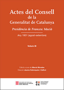 ACTES DEL CONSELL DE LA GENERALITAT DE CATALUNYA