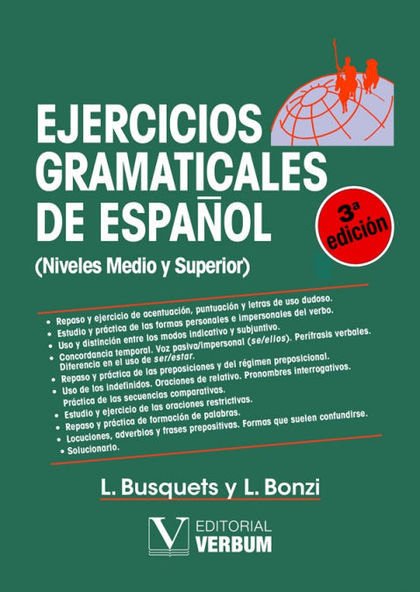 EJERCICIOS GRAMATICALES DE ESPAÑOL