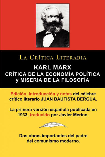 KARL MARX. CRITICA DE LA ECONOMIA POLITICA (GRUNDRISSE) Y MISERIA DE LA FILOSOFIA, COLECCIO