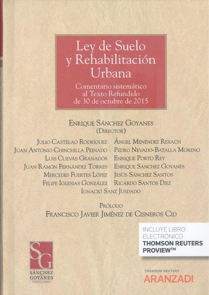 LEY DE SUELO Y REHABILITACIÓN URBANA (PAPEL + E-BOOK)