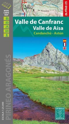 VALLE DE CANFRANC - VALLE DE AÍSA (MAPA 1:25.000 + CARPETA DESPLEGABLE)