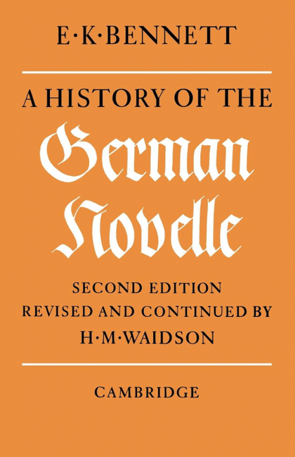 A HISTORY OF THE GERMAN NOVELLE