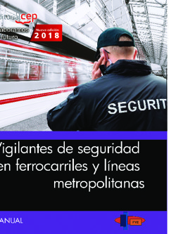 MANUAL. VIGILANTES DE SEGURIDAD EN FERROCARRILES Y LÍNEAS METROPOLITANAS