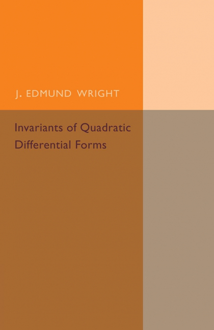 INVARIANTS OF QUADRATIC DIFFERENTIAL FORMS