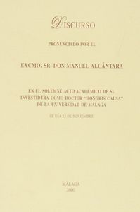 DISCURSO PRONUNCIADO POR EL EXCMO. SR. DON MANUEL ALCÁNTARA