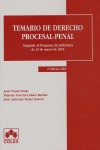 TEMARIO DE DERECHO PROCESAL PENAL (OPOSICIONES JUECES Y FISCALES)