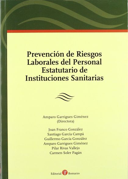 PREVENCIÓN DE RIESGOS LABORALES DEL PERSONAL ESTATUTARIO DE INSTITUCIONES SANITA