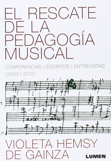 RESCATE DE LA PEGAGOGIA MUSICAL EL
