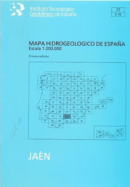 MAPA HIDROGEOLÓGICO DE ESPAÑA, ESCALA 1:200.000. HOJA Y MEMORIA DE JAÉN