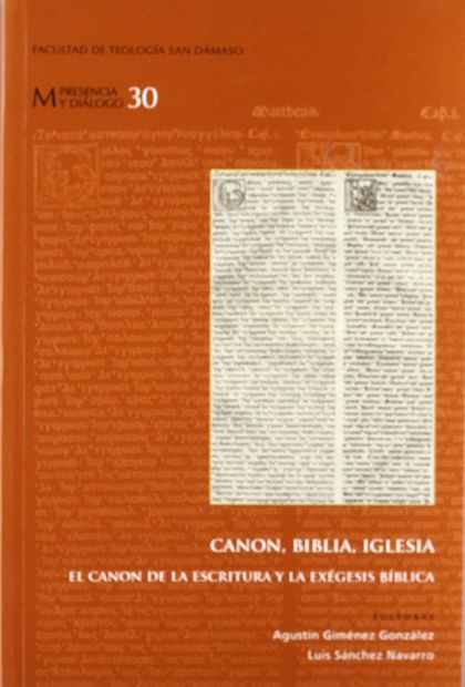 CANON, BIBLIA, IGLESIA