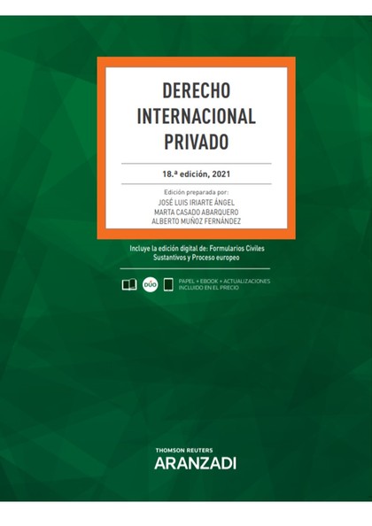 DERECHO INTERNACIONAL PRIVADO (PAPEL + E-BOOK).