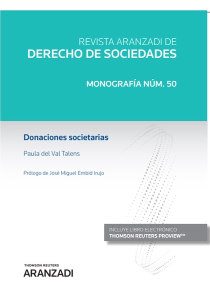 DONACIONES SOCIETARIAS (PAPEL + E-BOOK)