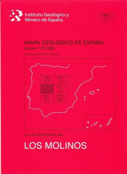 MAPA GEOLÓGICO DE ESPAÑA, E 1:25.000. HOJA 1091-I, LOS MOLINOS