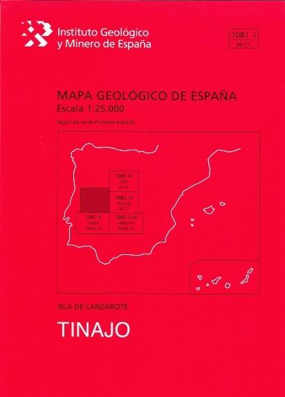 MAPA GEOLÓGICO DE ESPAÑA, TINAJO, E 1:25.000 (1081 I)