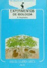 EXPERIMENTOS DE BIOLOGÍA II. VEGETALES