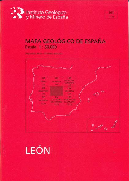 MAPA GEOLÓGICO DE ESPAÑA, E 1:50.000. HOJA 161, LEÓN