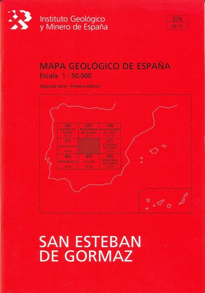 MAPA GEOLÓGICO DE ESPAÑA. E 1:50.000. HOJA 376, SAN ESTEBÁN DE GORMAZ