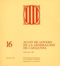 ACCIÓ DE GOVERN DE LA GENERALITAT DE CATALUNYA 1984 (GENER-JUNY)