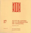 ACCIÓ DE GOVERN DE LA GENERALITAT DE CATALUNYA 1984 (JULIOL-DESEMBRE)