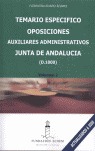 OPOSICIONES AUXILIARES ADMINISTRATIVOS, JUNTA DE ANDALUCÍA (D-1000). TEMARIO ESP